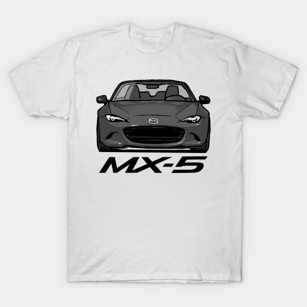 MX5 Miata ND Grey T-Shirt by Woreth